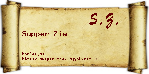 Supper Zia névjegykártya